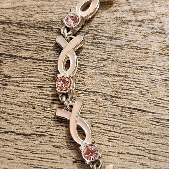 Avon Vintage Pink Ribbon Bracelet - Picture 2 of 5